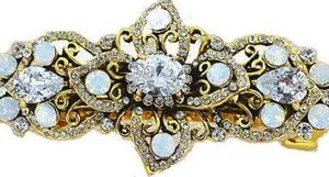 Gorgeous Gold Opal Barrette - Wedding Ready!